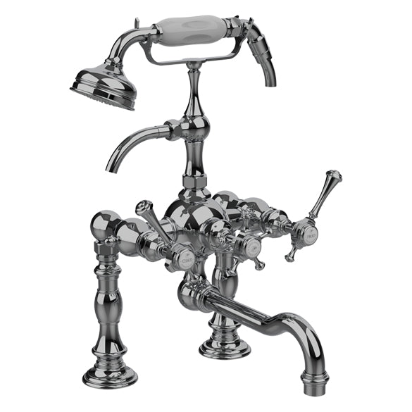 Horus Anthea badrandmengkraan met hendels en handdouche, hartafstand 175 mm 10.435