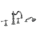 Horus Anthea 4-gats badrandcombinatie met hendels, omsteller op de uitloop en handdouche 10.466