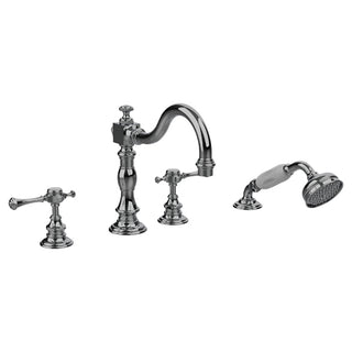 Horus Anthea 4-gats badrandcombinatie met hendels, omsteller op de uitloop en handdouche 10.466
