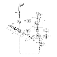 Grohe Onderdelen Europlus Badmengkraan 33547001