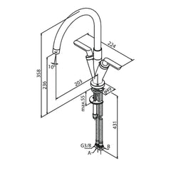 Damixa Spare Parts Venus kitchen mixer tap 16000 / 16047 / 16002