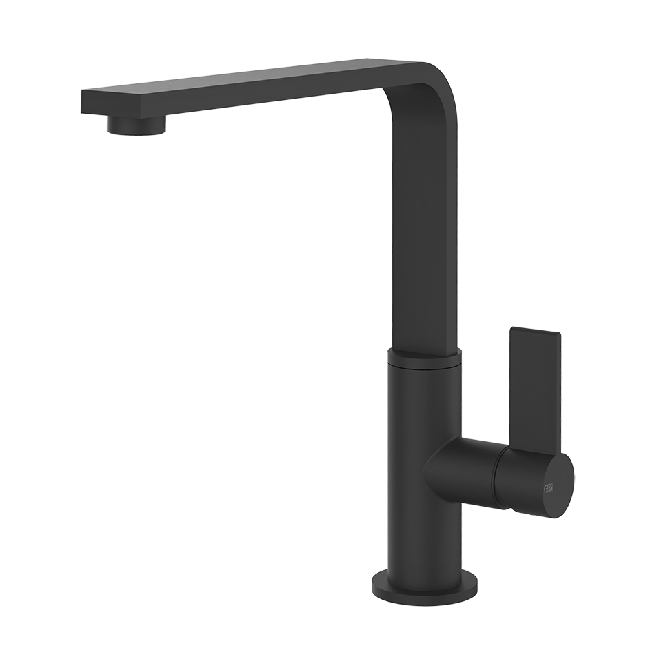 Gessi Helium keukenmengkraan met L-uitloop (270 mm hoog) Mat Zwart