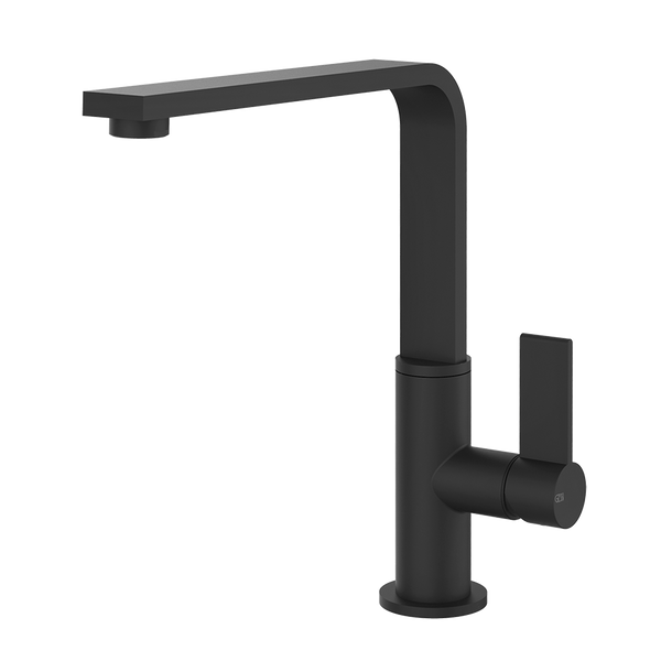 Gessi Helium keukenmengkraan met L-uitloop (270 mm hoog) Mat Zwart