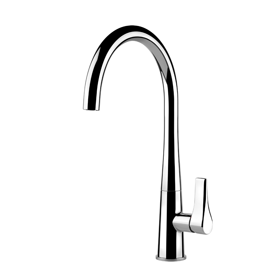 Gessi Proton keukenmengkraan met gebogen uitloop Chroom