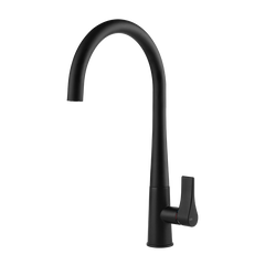 Gessi Proton keukenmengkraan met gebogen uitloop Mat Zwart