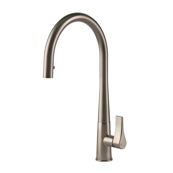 Gessi Proton keukenmengkraan met gebogen uitloop en uittrekbare handdouche Finox