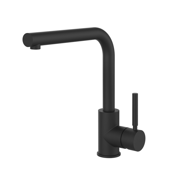 Gessi Neutron keukenmengkraan met L-uitloop (270 mm hoog) Mat Zwart