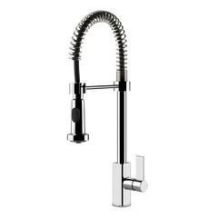 Gessi Monaco semi-professionele keukenmengkraan met uittrekbare 2-straals handdouche Chroom