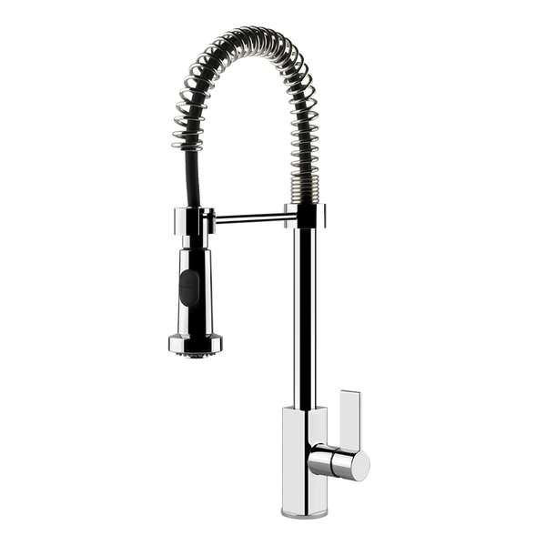 Gessi Monaco semi-professionele keukenmengkraan met uittrekbare 2-straals handdouche Chroom