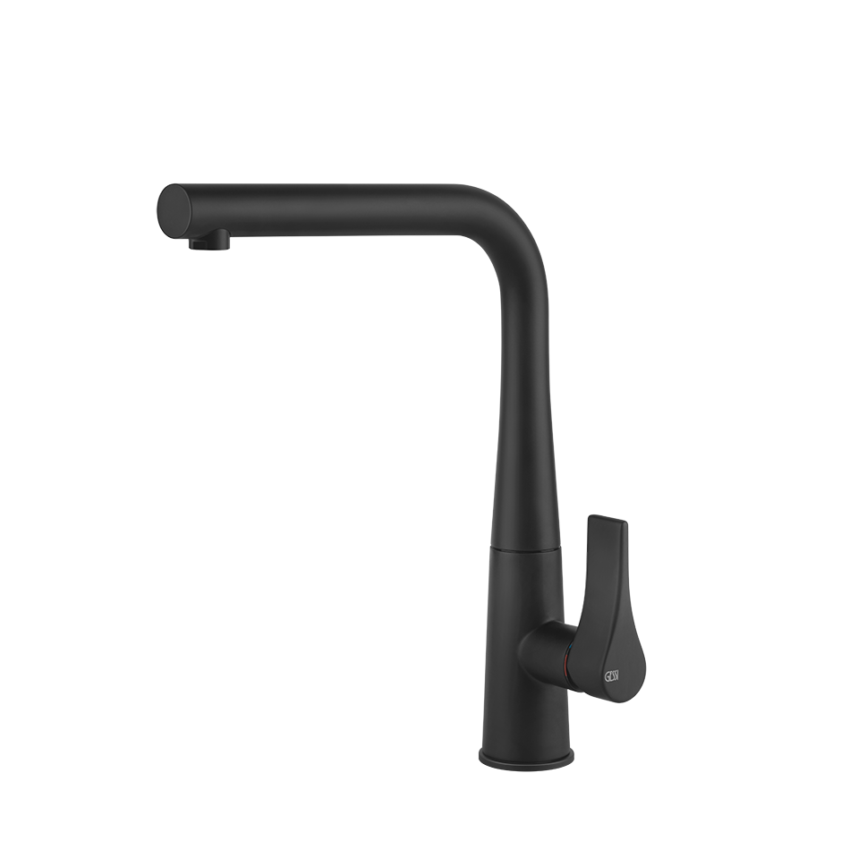 Gessi Proton keukenmengkraan met L-uitloop Mat Zwart