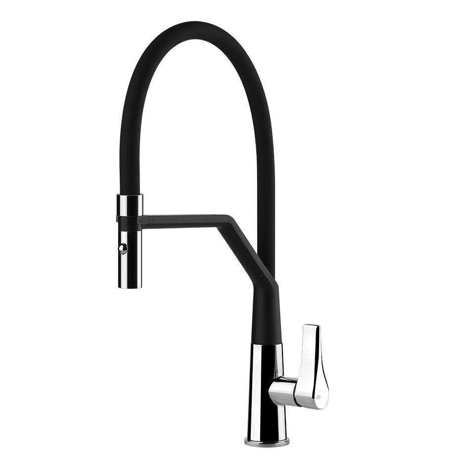 Gessi Proton semi-professionele keukenmengkraan met uittrekbare 2-straals handdouche Chroom