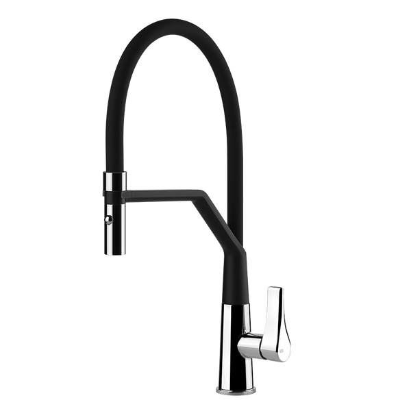 Gessi Proton semi-professionele keukenmengkraan met uittrekbare 2-straals handdouche Chroom