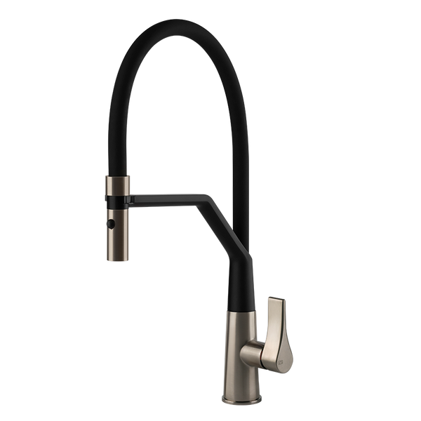 Gessi Proton semi-professionele keukenmengkraan met uittrekbare 2-straals handdouche Finox