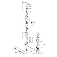 Grohe Onderdelen Quadra Wastafelkraan Artikelnummer 32633000