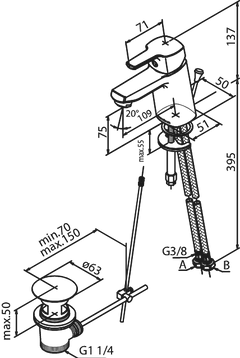 Damixa Pine Wastafelmengkraan trekwaste