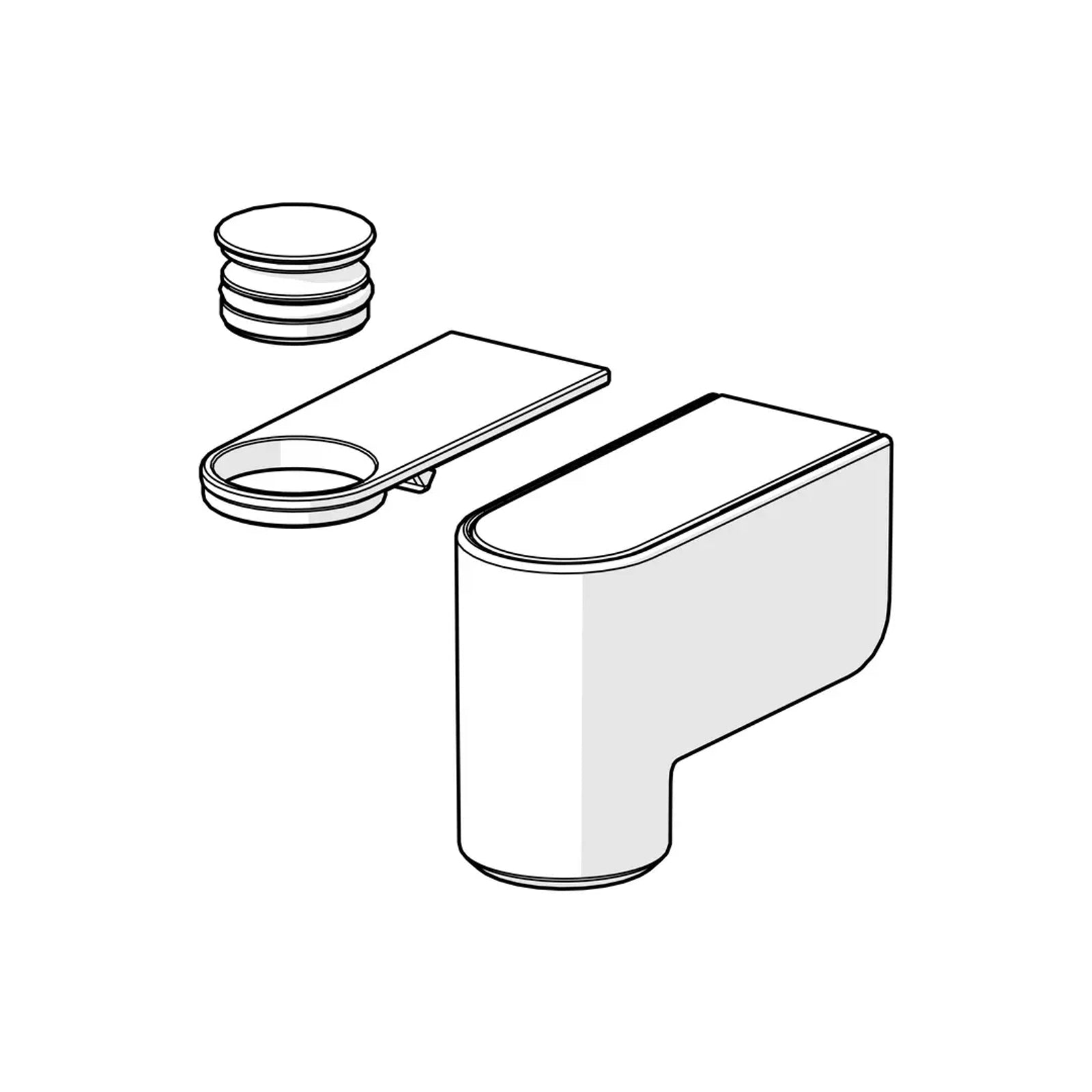 Oras Spare Part Muurhaak Mat Zwart