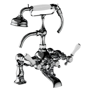 Horus Victoria badrandmengkraan met porseleinen hendels en handdouche, hartafstand 175 mm 19.435