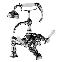Horus Victoria badrandmengkraan met porseleinen hendels en handdouche, hartafstand 175 mm 19.435
