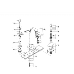 Grohe Onderdelen Taron Driegats Badrandcombinatie 19671Ip0