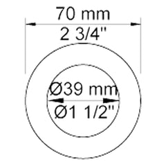 VOLA Rozet Ø60/70 mm, gat Ø39 mm 2001 / 2001/70