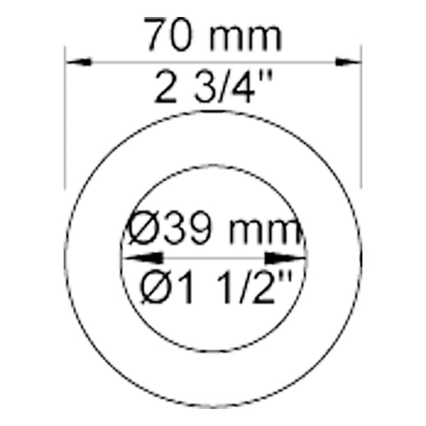 VOLA Rozet Ø60/70 mm, gat Ø39 mm 2001 / 2001/70