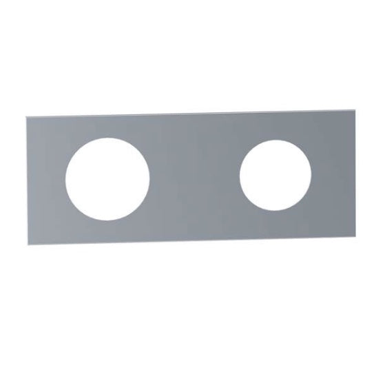 VOLA Afdekplaat 2-gats 153 x 60, gaten Ø39 mm en Ø33/Ø30  mm VR1040 / 2002