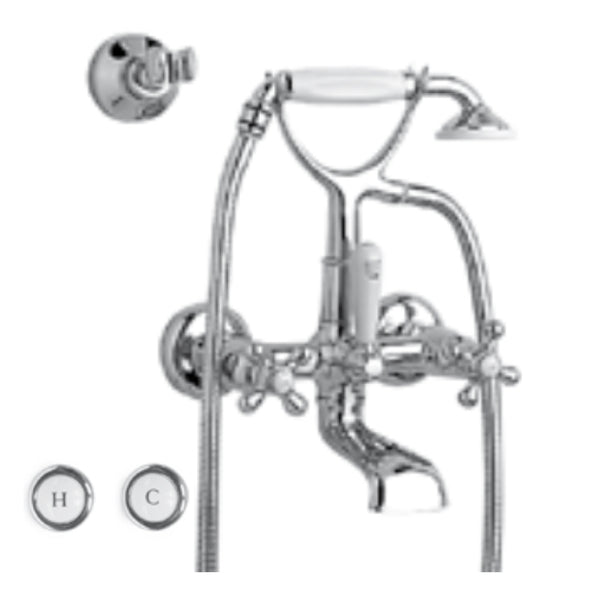 Zazzeri 802 Badkraan hoh 182mm met extra wand houder Chroom