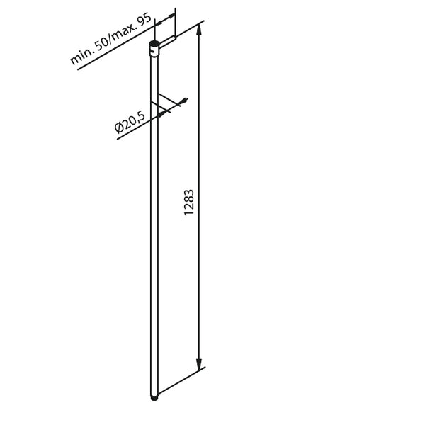 Damixa Douchepijp Verlengd 1300Mm Chroom Art. 76615.00