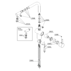 Damixa Spare Parts Osier Kitchen Mixer Tap with L-Spout 18097.00 / 18092.00 / 18097.66 / 18092.66