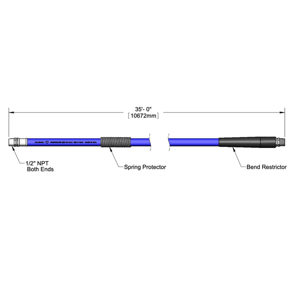T&S slangenset tbv slanghaspel EU-7133 lengte 10 meter Art. 015089-45