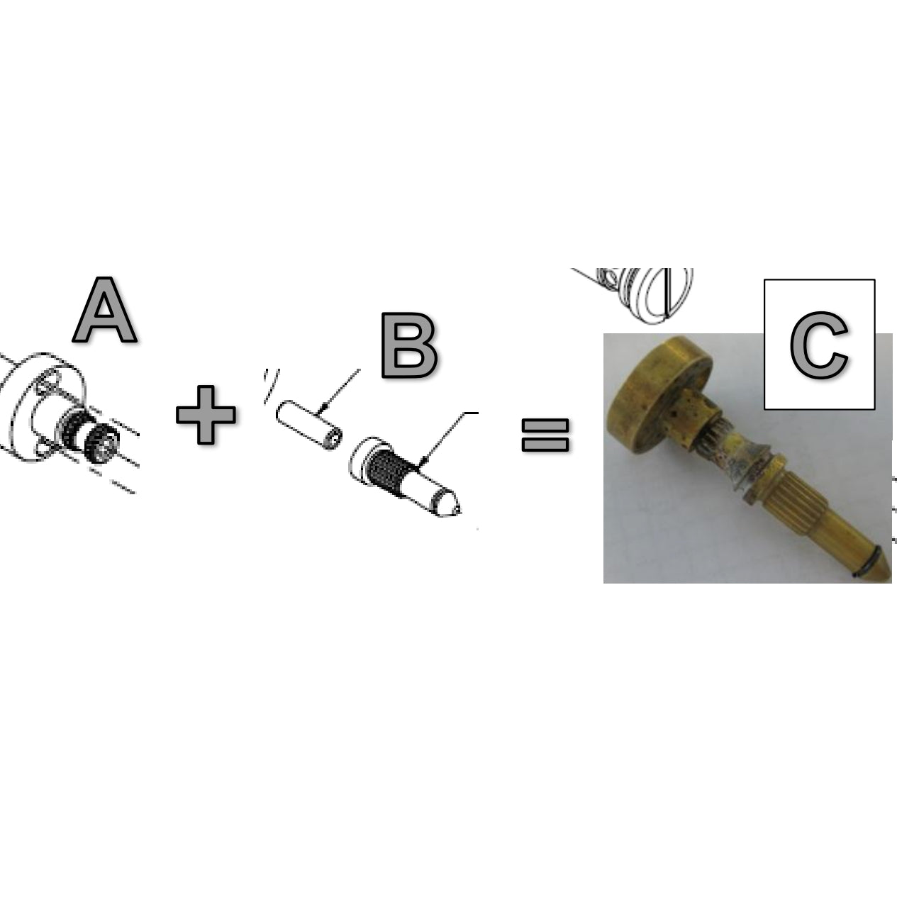 Zazzeri Greepadapter set  tbv 39001515 omstelknop 39001515AK00000