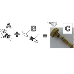 Zazzeri Greepadapter set  tbv 39001515 omstelknop 39001515AK00000