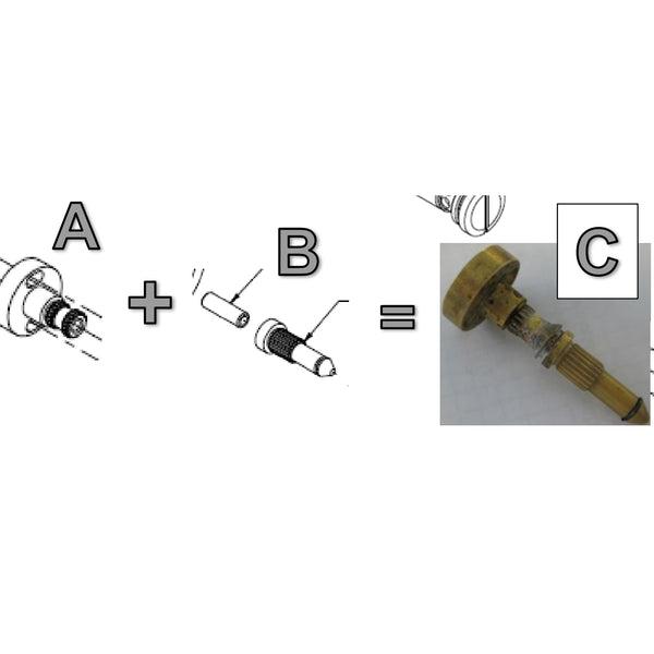 Zazzeri Greepadapter set  tbv 39001515 omstelknop 39001515AK00000