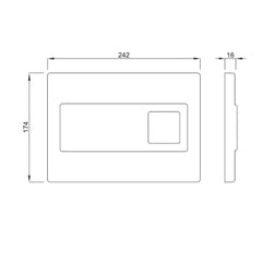 Schwab Bedieningspaneel Caro 174x242 Glas / Mint Groen