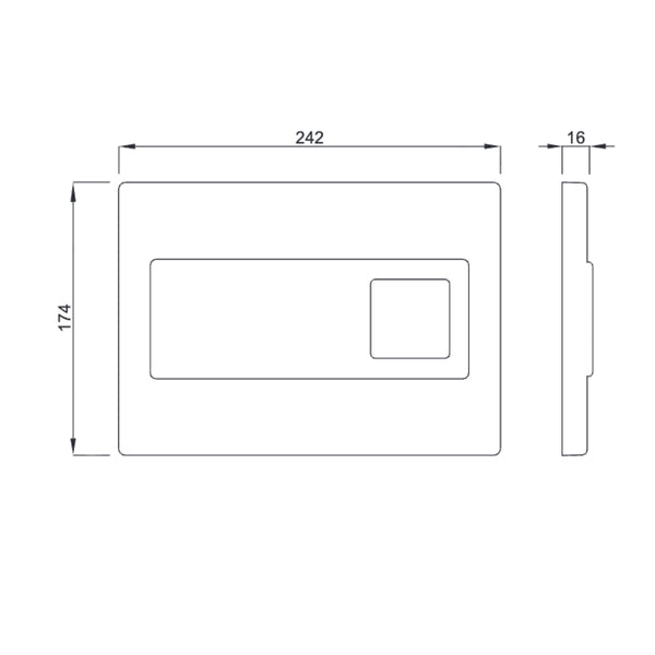 Schwab Bedieningspaneel Caro 174x242 transparant kunststof / wit