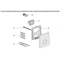 Sanit onderdelen inbouw Urinoir spoeler vanaf 04/2008 APIS 6SM