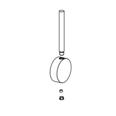 Gessi greep tbv Stelo 60303 zwart SP02574.299