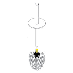 VOLA Losse borstel met kap en steel voor T33 closetborstel Art VR890