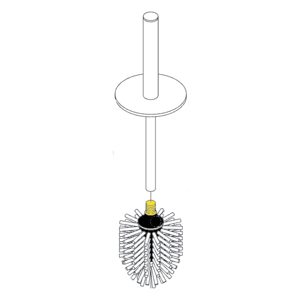 VOLA Losse borstel met kap en steel voor T33 closetborstel Art VR890