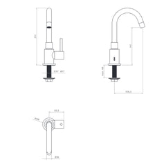 CLOU Freddo 1 Fonteinkraan met draaibare uitloop 106.5mm