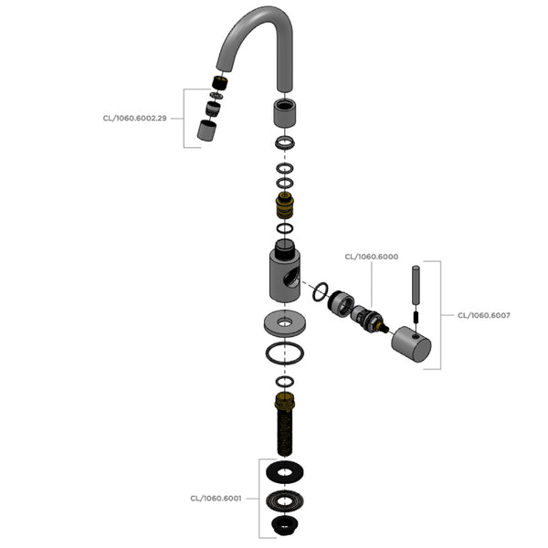 CLOU Freddo 1 Fonteinkraan met draaibare uitloop 106.5mm