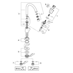 Grohe Onderdelen Costa L Toiletkraan 1/2" 20393001