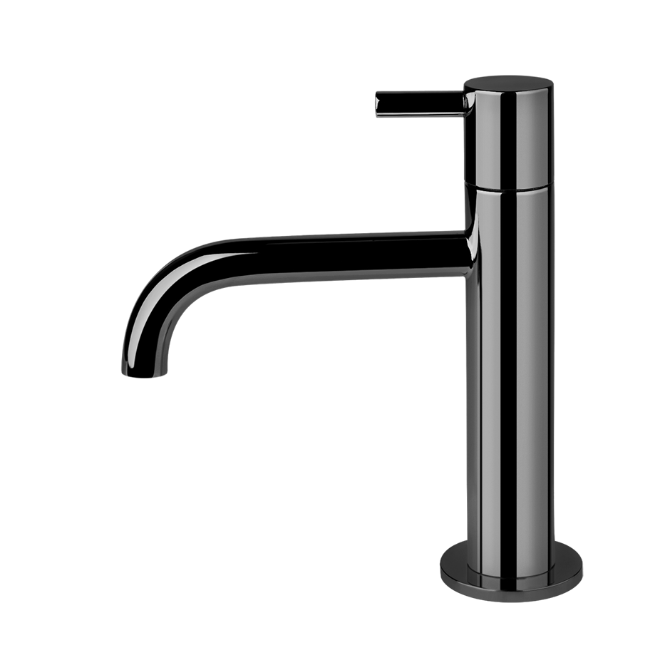 Gessi Oxygene fonteinkraan met vaste uitloop, alleen koud water Zwart Metaal