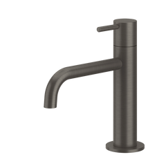 Gessi Oxygene fonteinkraan met vaste uitloop, alleen koud water Zwart Metaal Geborsteld