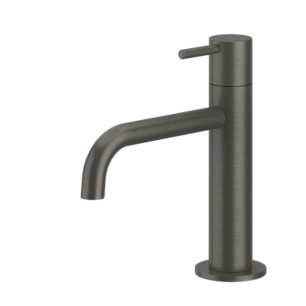 Gessi Oxygene fonteinkraan met vaste uitloop, alleen koud water Zwart Metaal Geborsteld
