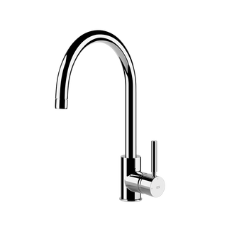 Gessi Neutron keukenmengkraan met gebogen uitloop Chroom