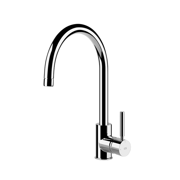 Gessi Neutron keukenmengkraan met gebogen uitloop Chroom