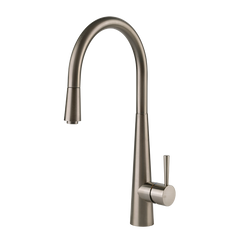Gessi Just keukenmengkraan met gebogen uitloop en uittrekbare handdouche Finox