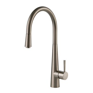 Gessi Just keukenmengkraan met gebogen uitloop en uittrekbare handdouche Finox