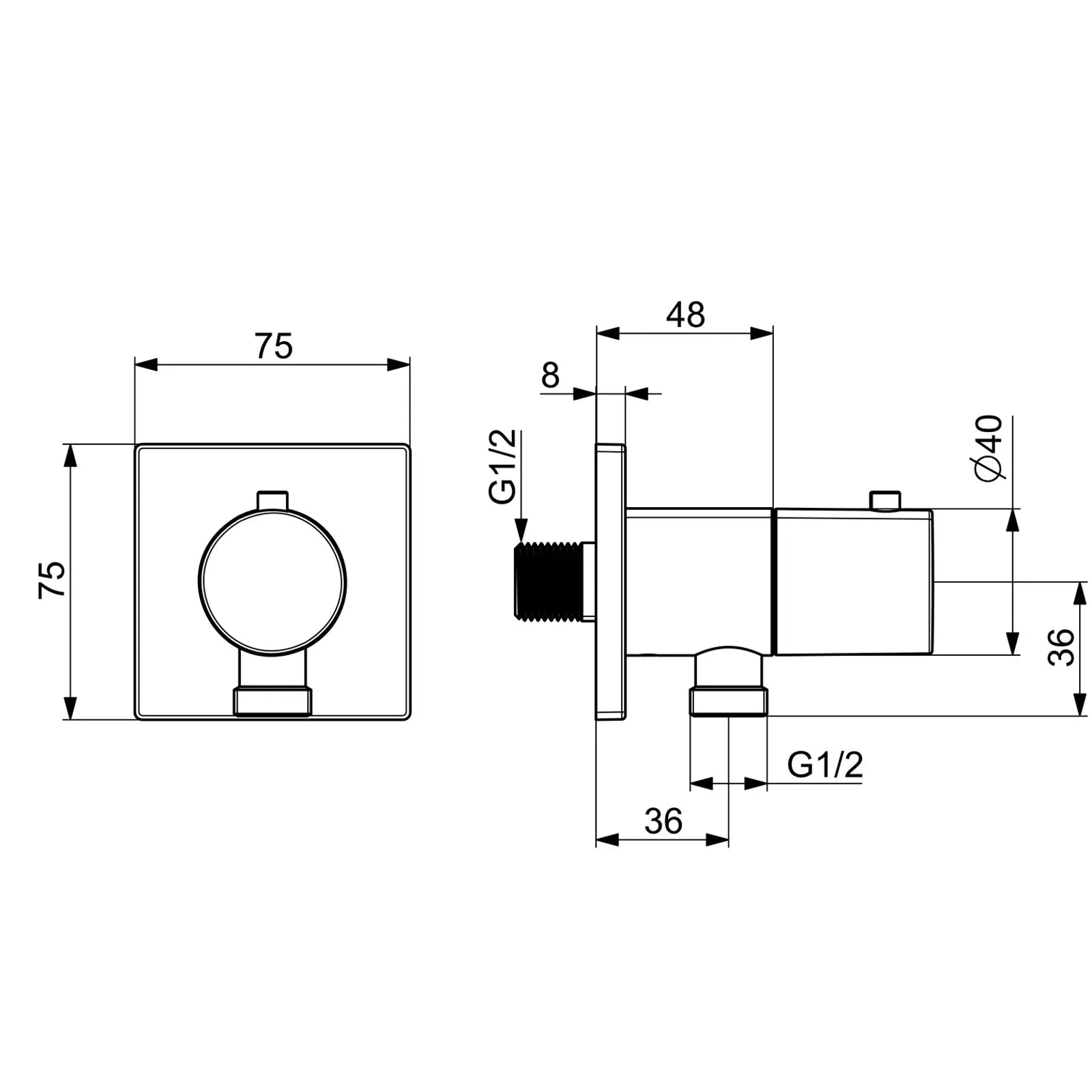 Oras Aansluitstuk G1/2 Chroom